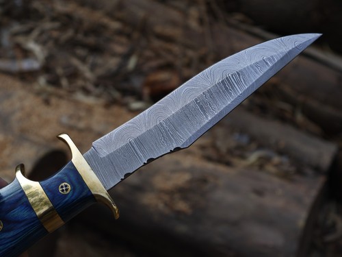 Custom Hand Made 12" Jagdmesser Damastklinge Bowiemesser mit Scheide _BL-3049 - Bild 14 von 21