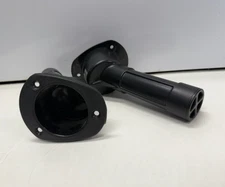 Mate Series Plastic 30° Rod & Cup Holder - Drain - Round Top - Black P103...