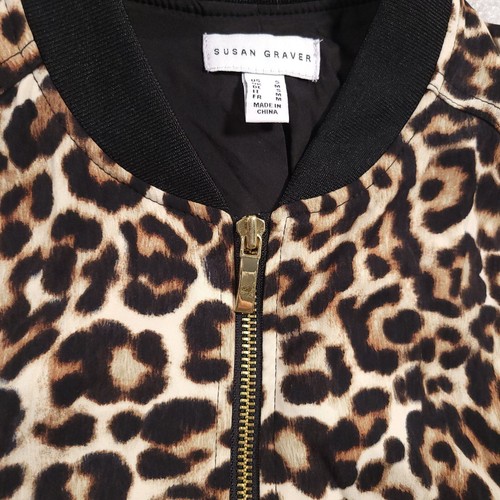 Susan Graver Full Zip Jacket Women's Small Animal Print Long Sleeve Lined - Picture 4 of 13