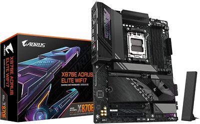 GIGABYTE X870E AORUS ELITE WIFI7 AM5 ATX DDR5 PCIe 5.0 USB4 Wi-Fi 7 Ryzen