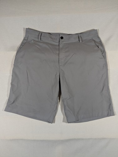 Adidas Shorts Men's 36 Golf Climalite Logo Three Stripe Pockets Gray Performance