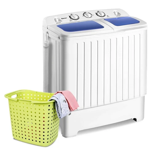 Costway Portable Mini Compact Twin Tub Washing Machine Washer Spinner 20 Lbs