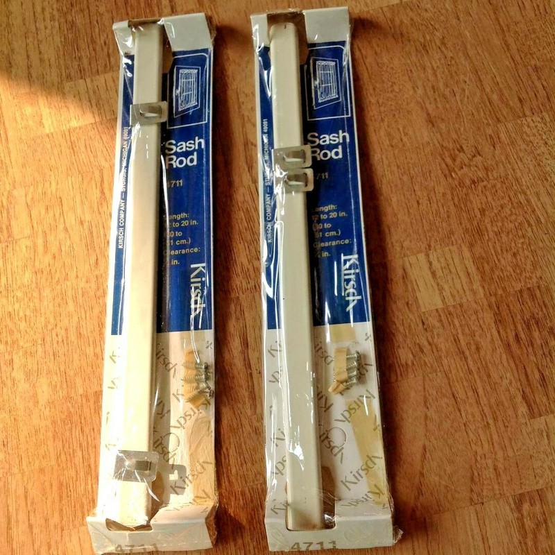 2 KIRSCH Sash Rods 12 to 20 inches NEW