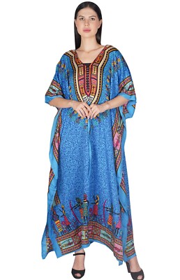 Long Kaftan Dress Hippy Boho Maxi Plus Size Women Caftan Tunic Night Gown