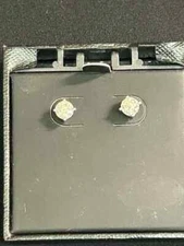 $11000 14K White Gold Natural Diamond stud earrings 1.30 CTW Screwback Pair