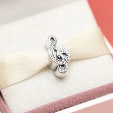 New Authentic Pandora CZ's Sweet Music Treble Clef Note Charm 791381CZ