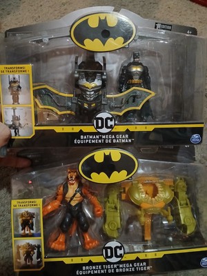 Spin Master Lot of 2: Batman & Bronze Tiger Mega Gear Action Figure 1st Edition