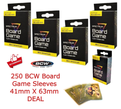 250 BCW Spectrum Board Game Sleeves 41 X63mm MIni American Cards Storage Display | eBay 250 BCW Spectrum Board Game Sleeves 41 X63mm MIni American Cards Storage Display | eBay