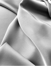 100% Mulberry silk 19 momme Light Silver Gray Travel Toddler Size 21x16 (One)