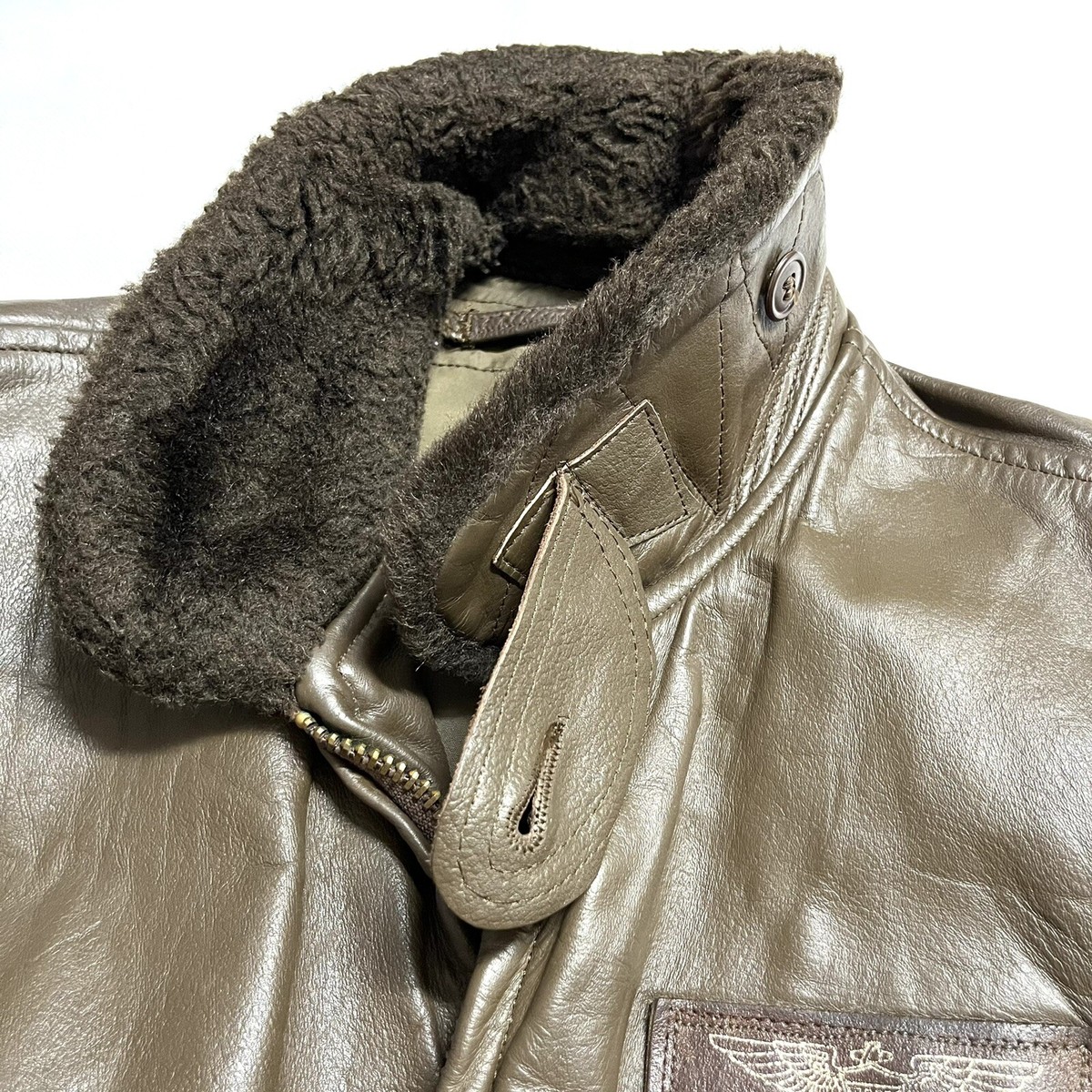 VINTAGE BRILL BROS USN LEATHER FLIGHT JACKET G-1 TYPE 70s VINTAGE BRILL BROS USN LEATHER FLIGHT JACKET G-1 TYPE 70s