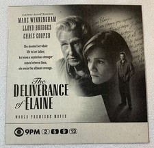 1996 CBS tv movie ad ~ THE DELIVERANCE OF ELAINE Mare Winningham, Lloyd Bridges