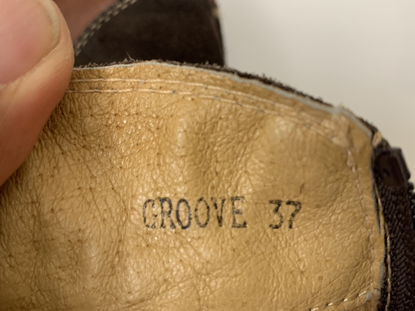 Spring Step Brown Leather Patchwork Zipper Boots … - image 3