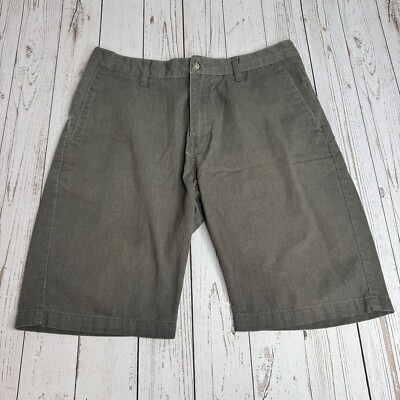 Volcom Shorts Mens 32 Brown Chino Active Surf Skate Pockets Beach Adult Logo