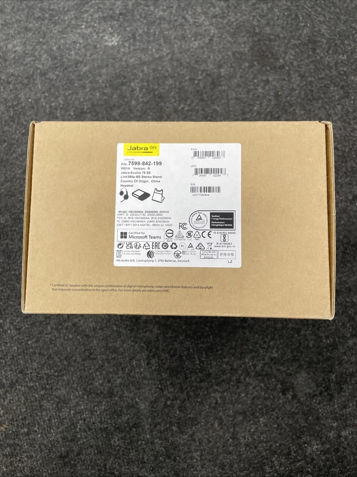 Jabra Evolve 75 Stereo Wireless Headset with Charging Stand - Brand New - Image 3 of 4