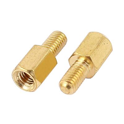 M3 Sechskant-Abstandshalter 6+6mm Messing mit Gewinde für PCB-Motherboard 100stk