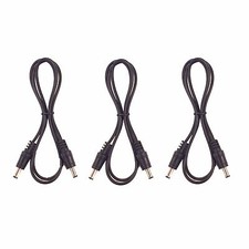  3 Pack 2.1mm x 5.5mm Coaxial Power Male to Male 36" patch cable for DC Brick