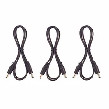 (3) Pack 2.1mm x 5.5mm Coaxial Power Male to Male 36" patch cable for DC Brick