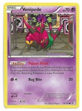 Venipede 72/149 Common Boundaries Crossed Pokemon Card LP