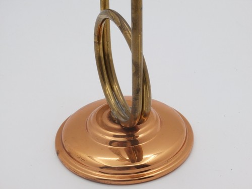 Vintage Coppercraft Guild French Horn Copper/Brass Double Candlestick Holder - Picture 15 of 19