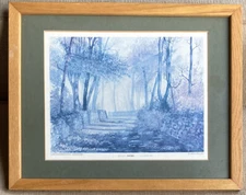 1983/1984 Artist P. Haggata Framed Matted Art Print Artist Signed Wall Art EUC!