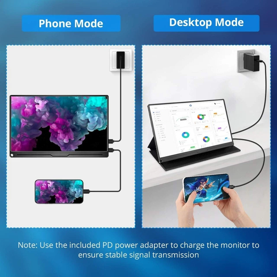 Portable Monitor 4K EVICIV Upgraded 15.6 Inch UHD3840 x 2160 RRP £289 FREE P&P - Image 3 of 4