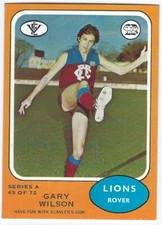 1973 FITZROY LIONS AFL Card GARY WILSON Scanlens Series A ..
