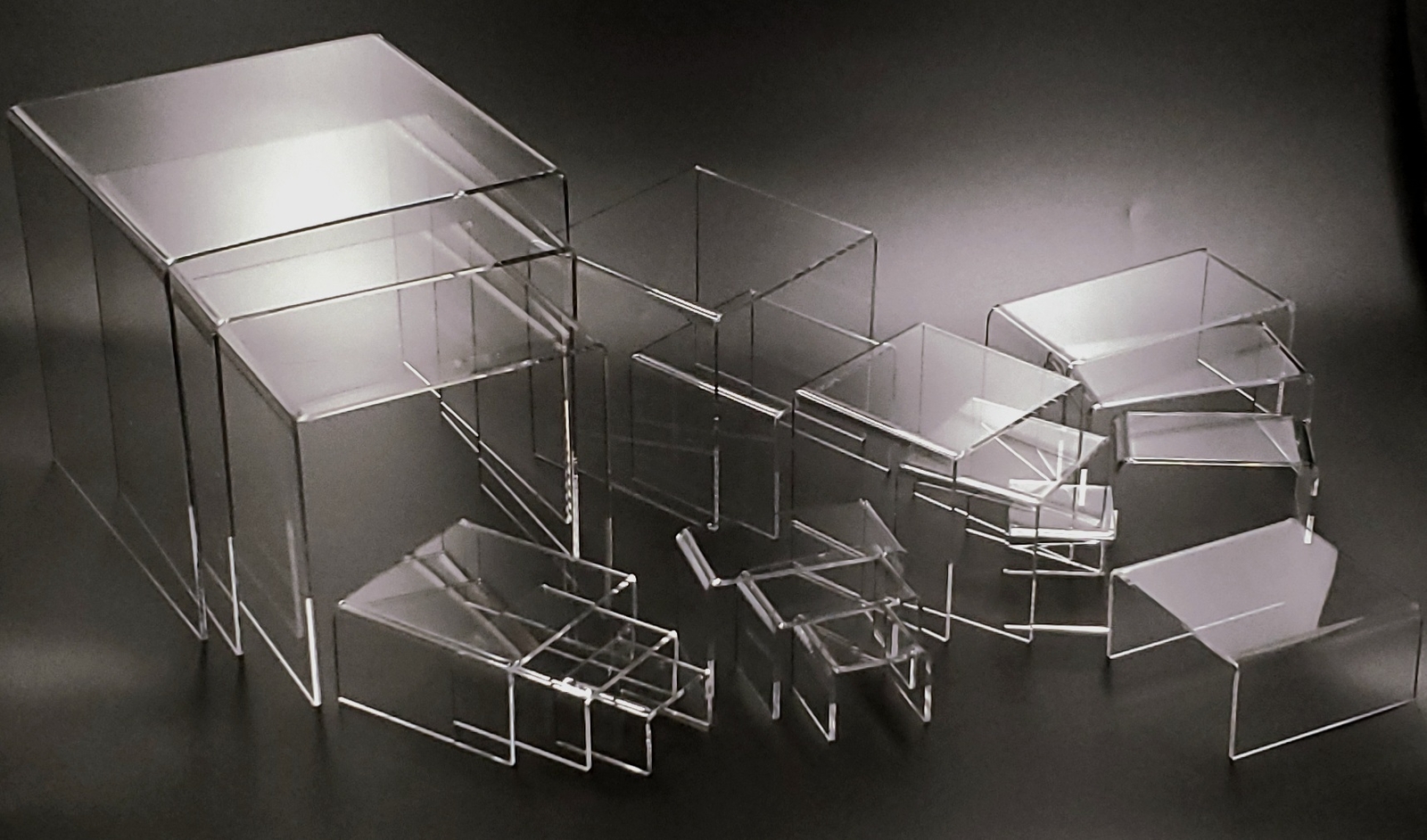 T'z Tagz New Clear Acrylic Risers Showcase Display Stands Collectable ...
