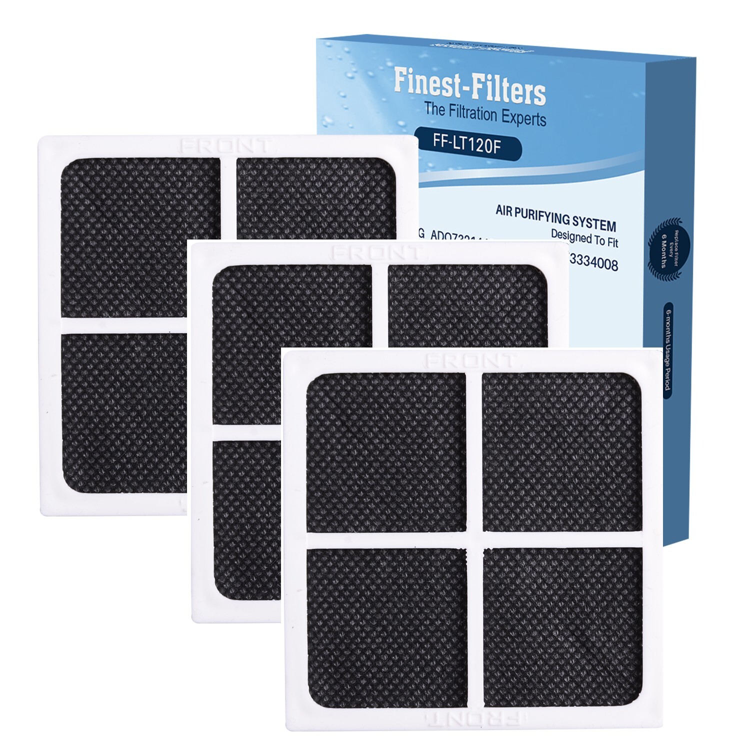 3 x Fresh Air Filter For LG LT120F, Refrigerator Freezer Air Filter Purification