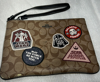 Coach Brown Disney X Star Wars Patches Signature Logo Carryall 