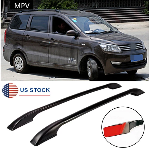 1.6M/63'' Black Aluminum Car Roof Rack Side Bars Rail Decorative Accessories USA