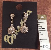 >buy 2 Get 2 Free< Clear Crystal Gold Dangle Post Earrings Prom Wedding Pageant >buy 2 Get 2 Free< Clear Crystal Gold Dangle Post Earrings Prom Wedding Pageant