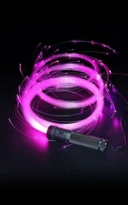 6ft LED Fiber Optic Whip Dance Space Whip with 12 Colors, 36 Color Modes 360°...