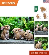 Bunny Decor Yard Decorations Outdoor Set of 3, Bunny Decorations for Home Gar...