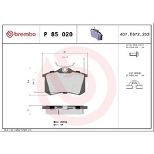 Satz Bremsbeläge Bremsklötze hinten für VW Beetle 5C1 5C7 Bora 1 1J2 | 239431