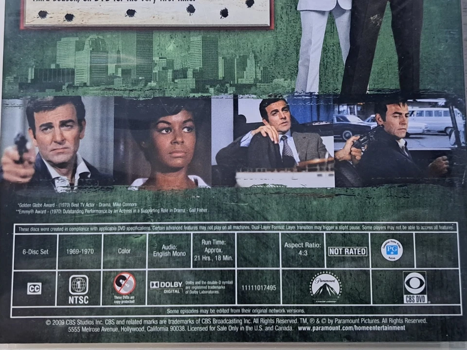 Mannix The Third Season DVD 1969-1970 Mike Connors Gail Fisher 6-Disc Set Foto 3 de 4