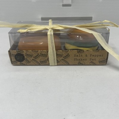 New Pier 1 Imports Hazel & Co Hot dog & Hamburger Salt & Pepper shaker