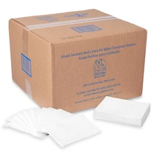 KoalaKare Sanitary Bed Liners for Baby Changing Stations – 3-Ply Biodegradabl...