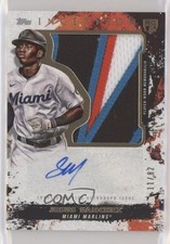 2021 Topps Inception 11/82 Jesus Sanchez #AJP-JS Jumbo Patch Auto 0c3