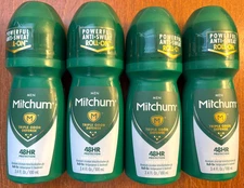 Mitchum Men Anti-Perspirant Deodorant Roll-On Unscented 48 HR 3.4 oz *LOT OF 4*
