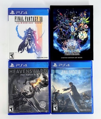 Final Fantasy: XII Zodiac Age, XIV Heavnsward, XV, World of Final Fantasy PS4