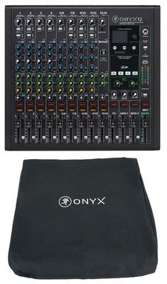 Mackie ONYX12 12-Channel Analog Mixer w/USB/3-Band EQ/Bluetooth+Dust Cover