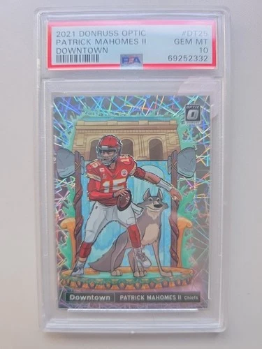 2021 Donruss Optic Patrick Mahomes II DOWNTOWN #DT25 PSA 10 GEM MINT - Chiefs