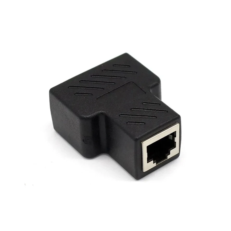 Adaptador de cable Ethernet RJ45 divisor de cable 1 en 2 Dual CAT 5/CAT 6 LAN - Imagen 4 de 4