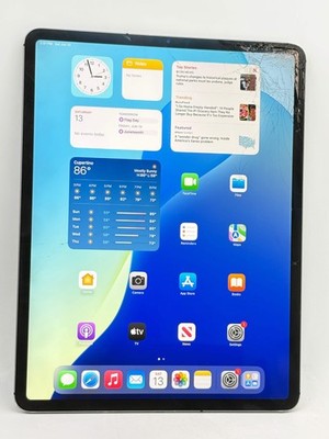 Apple iPad Pro 3rd Gen 12.9'' A2014 64GB Wi-Fi+Cellular Space Gray Cracked For Pa