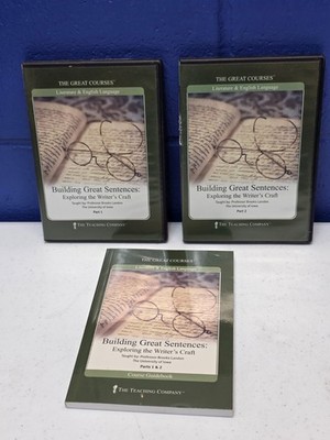 THE GREAT COURSES Building Great Sentences: Writer's Craft 2 DVDs & Book Good
