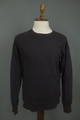 Universal Works Black Cotton Raglan Sleeve Crew Neck Pullover Sweatshirt Size XL