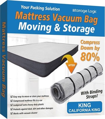 King/Cal-King Foam Mattress Vacuum Bag with 4 Adjustable Packing Straps