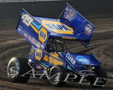 BRAD SWEET 49 NAPA AUTO PARTS SPRINT CAR ON TRACK 8X10 GLOSSY PHOTO A4V