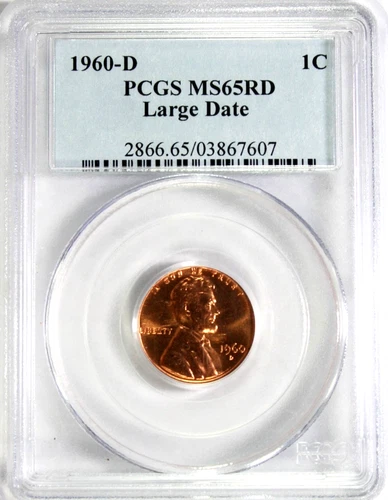 1960-D Lincoln Cent PCGS MS65 RD #GA6-07 "Large Date""
