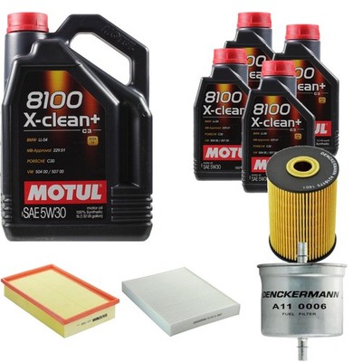 DENCKERMANN Inspektionspaket Motul 8100 5W-30 9L für VW Multivan V 3.2 V6